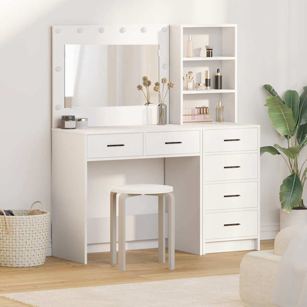 Dressing Table 2 pcs White 78.5 x 41 x 135 cm Engineered wood