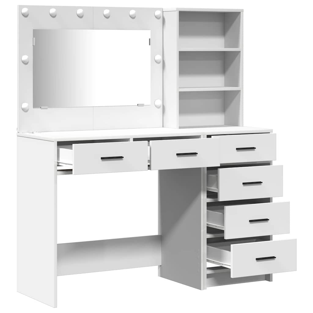 Dressing Table 2 pcs White 78.5 x 41 x 135 cm Engineered wood