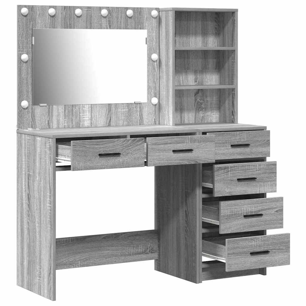 Dressing Table Light Grey 78.5 x 41 x 135 cm Engineered wood