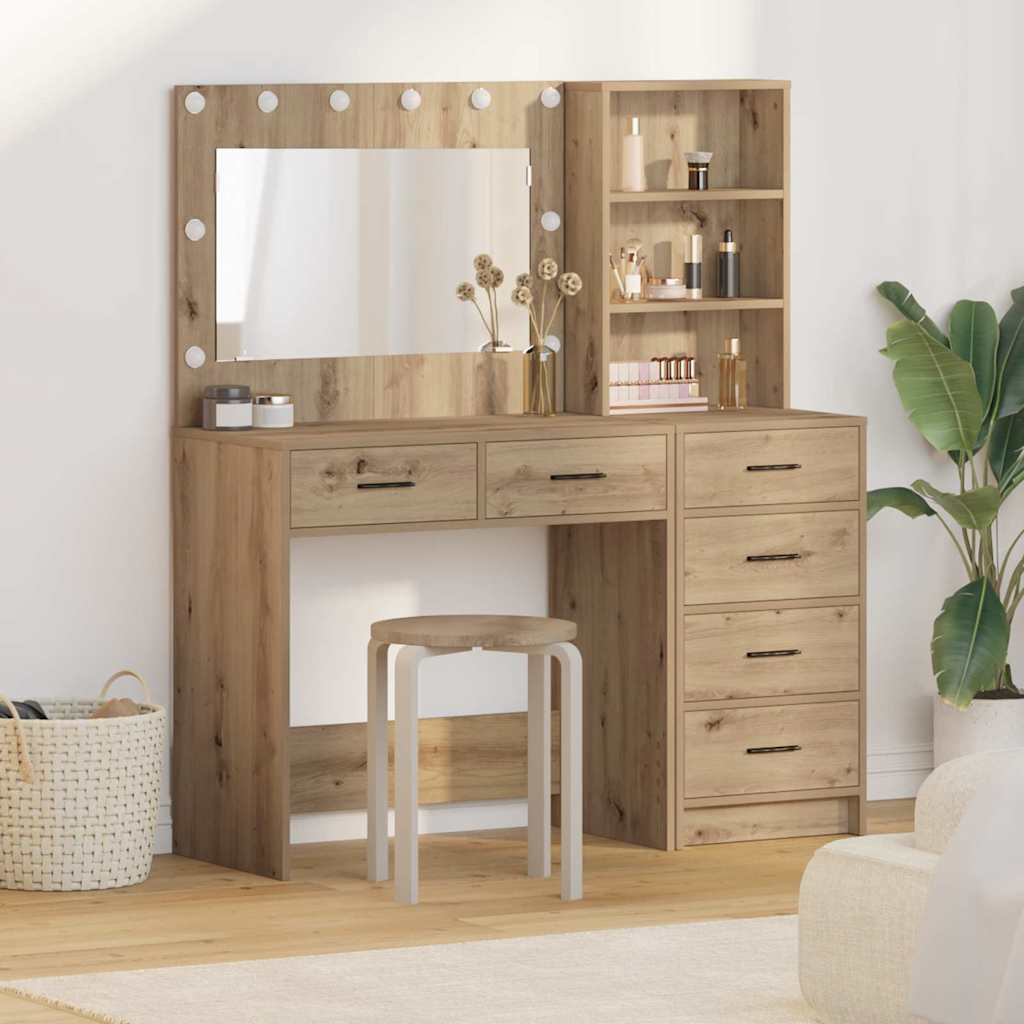 Dressing Table 2 pcs Brown 78.5 x 41 x 135 cm Engineered wood