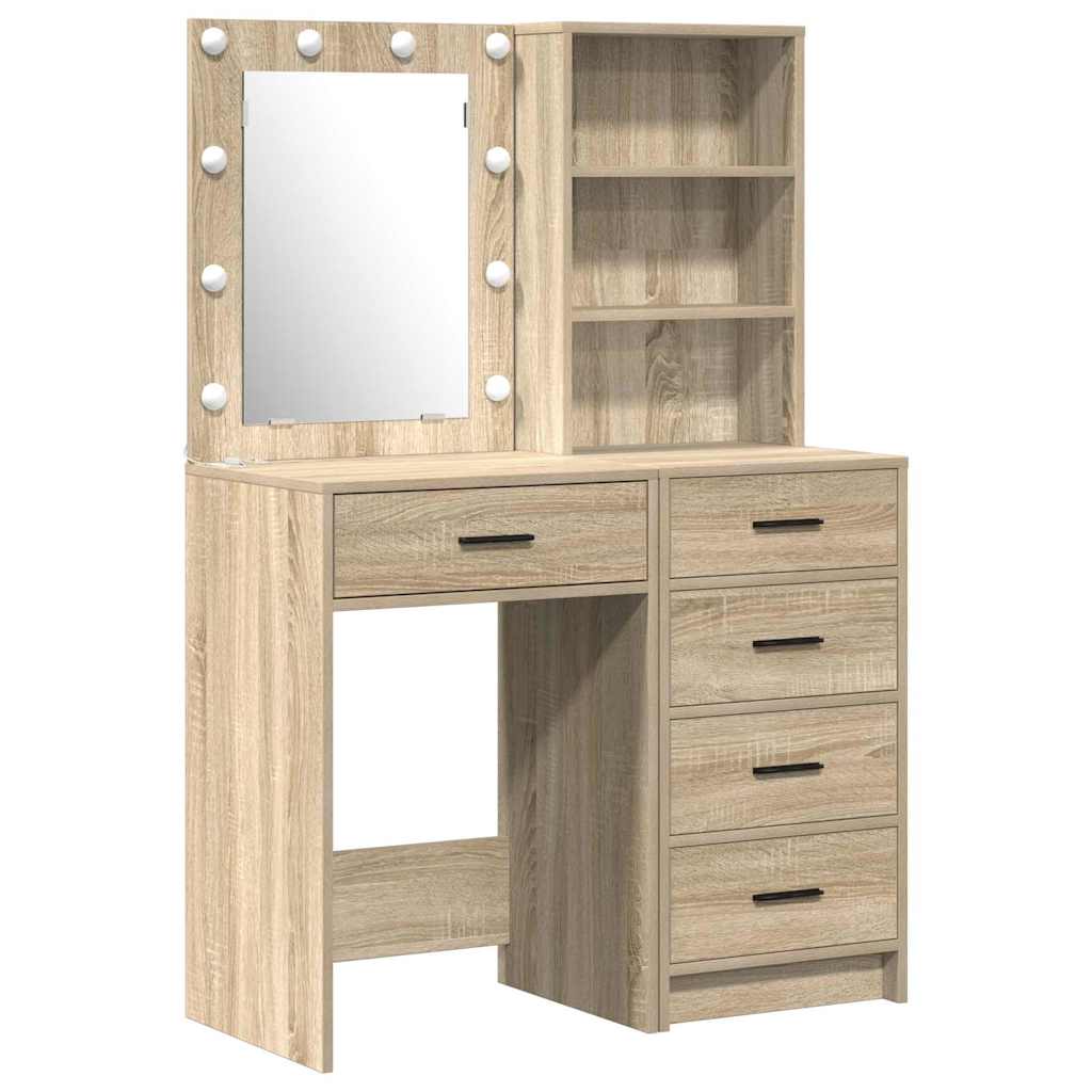Dressing Table 2 pcs Brown 50 x 41 x 135 cm Engineered wood