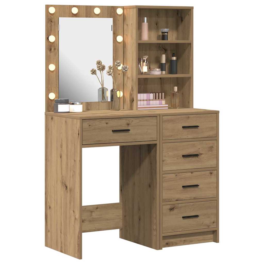 Dressing Table 2 pcs Brown 50 x 41 x 135 cm Engineered wood