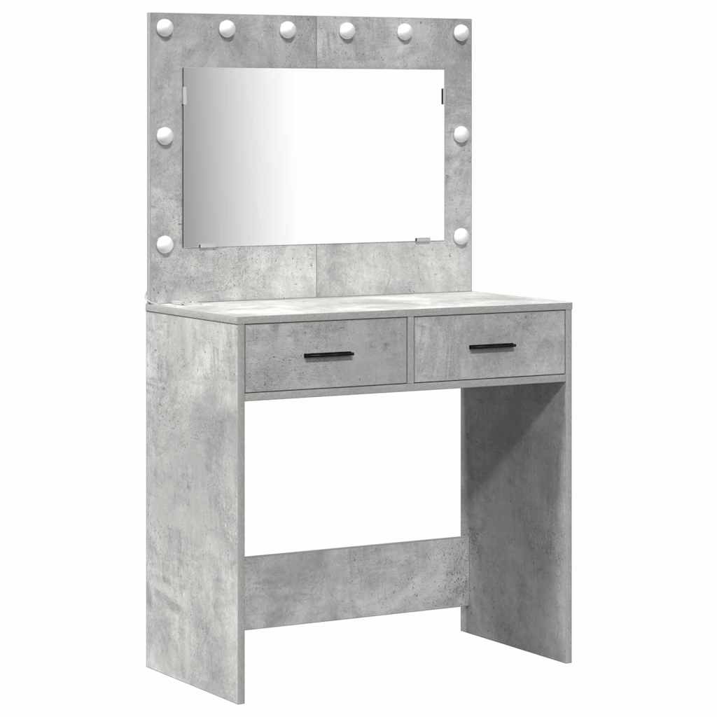 Dressing Table 3 pcs Grey 40 x 41 x 135 cm Engineered wood