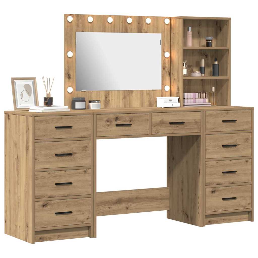 Dressing Table 3 pcs Brown 40 x 41 x 135 cm Engineered wood
