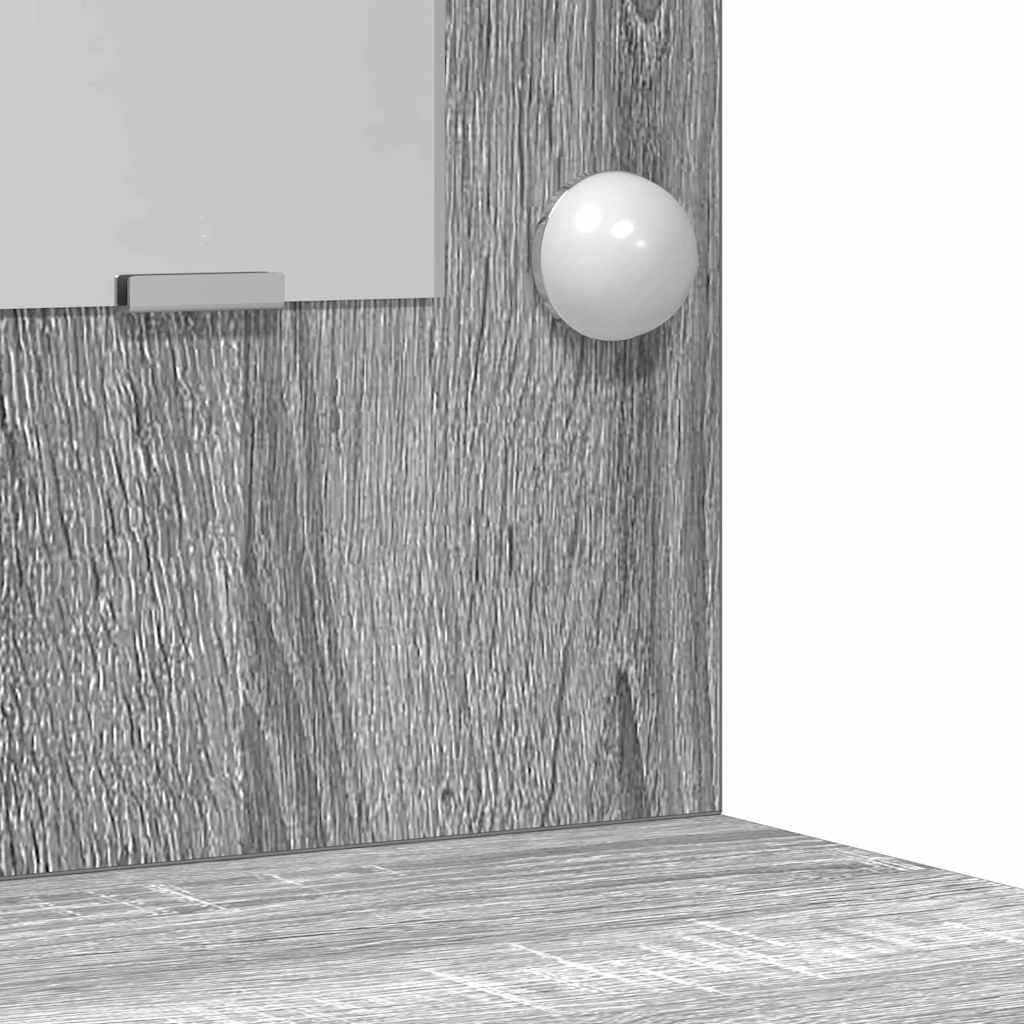 Dressing Table 3 pcs Grey 40 x 41 x 135 cm Engineered wood