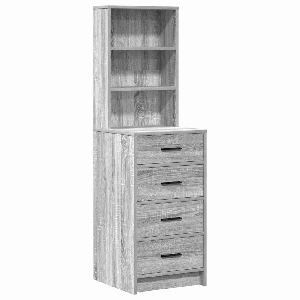 Dressing Table 3 pcs Grey 40 x 41 x 135 cm Engineered wood