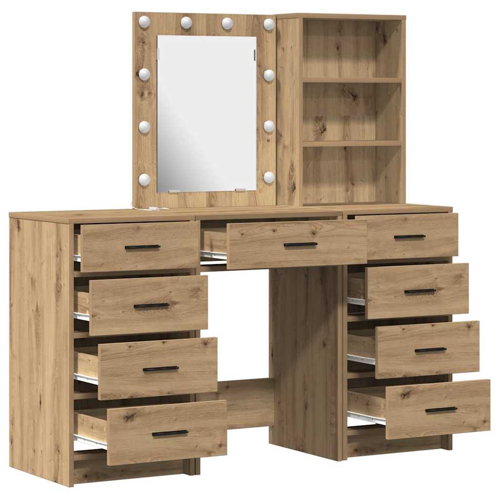 Dressing Table 3 pcs Brown 40 x 41 x 135 cm Engineered wood