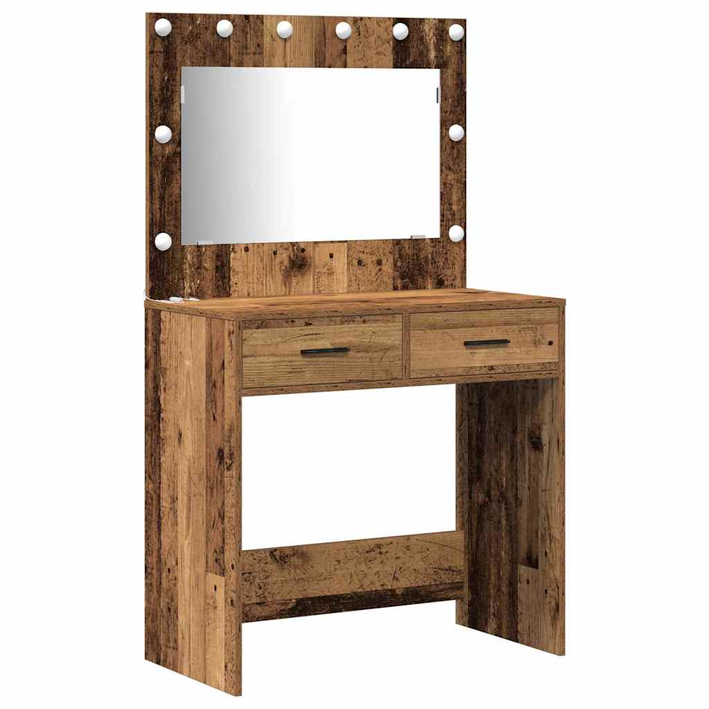 Dressing Table 2 pcs Brown 78.5 x 41 x 135 cm Engineered wood