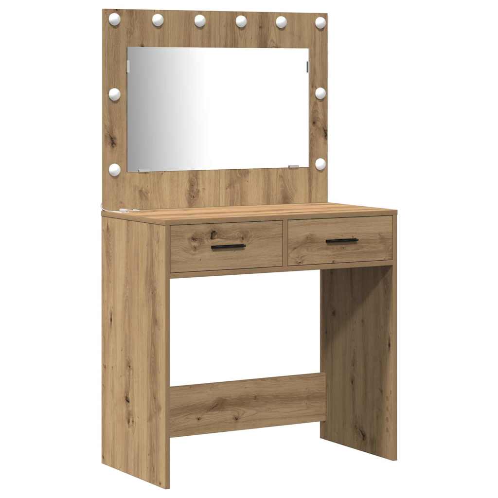 Dressing Table 2 pcs Brown 78.5 x 41 x 135 cm Engineered wood