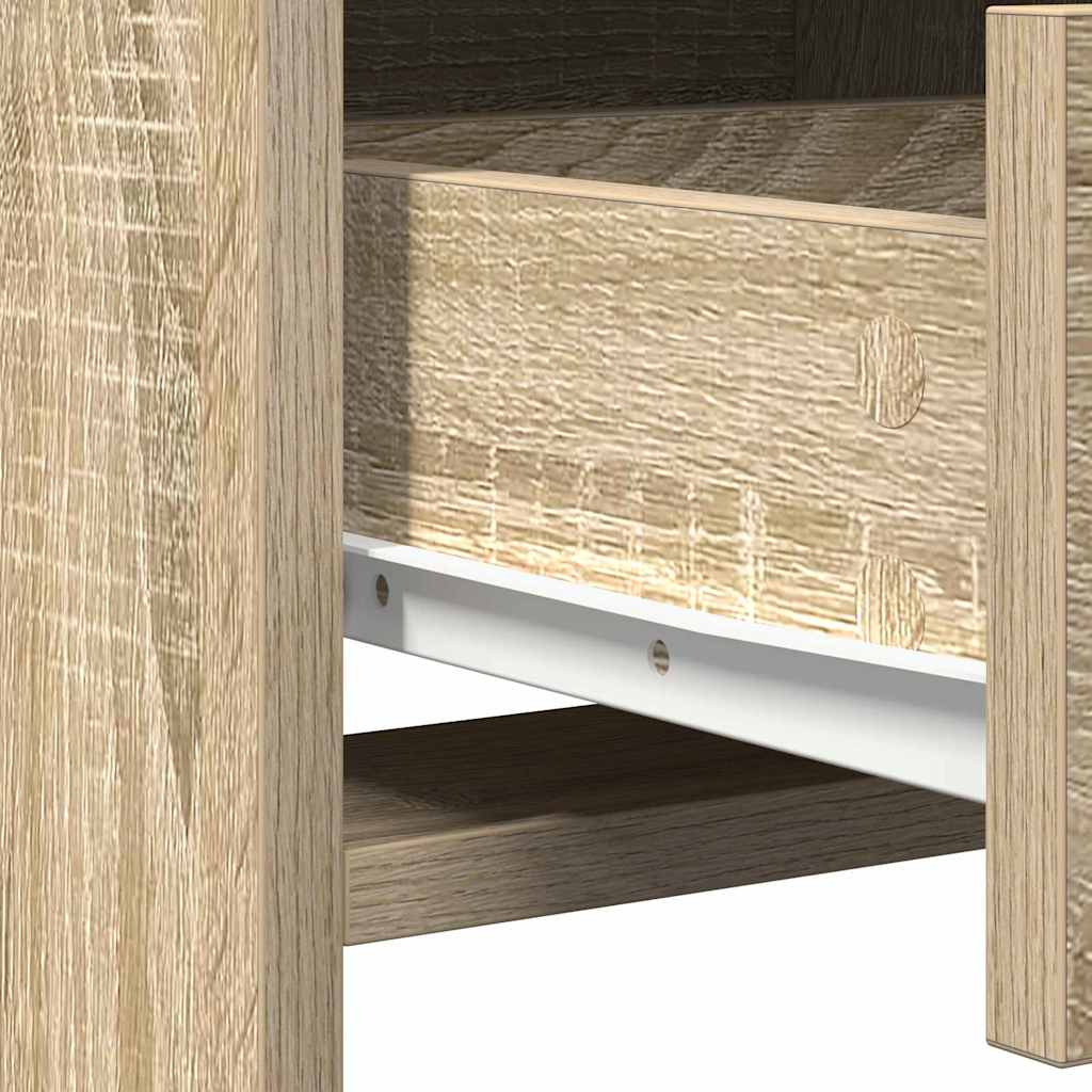 Dressing Table Set with Shelf 2 pcs Sonoma Oak 50 x 41 x 135 cm