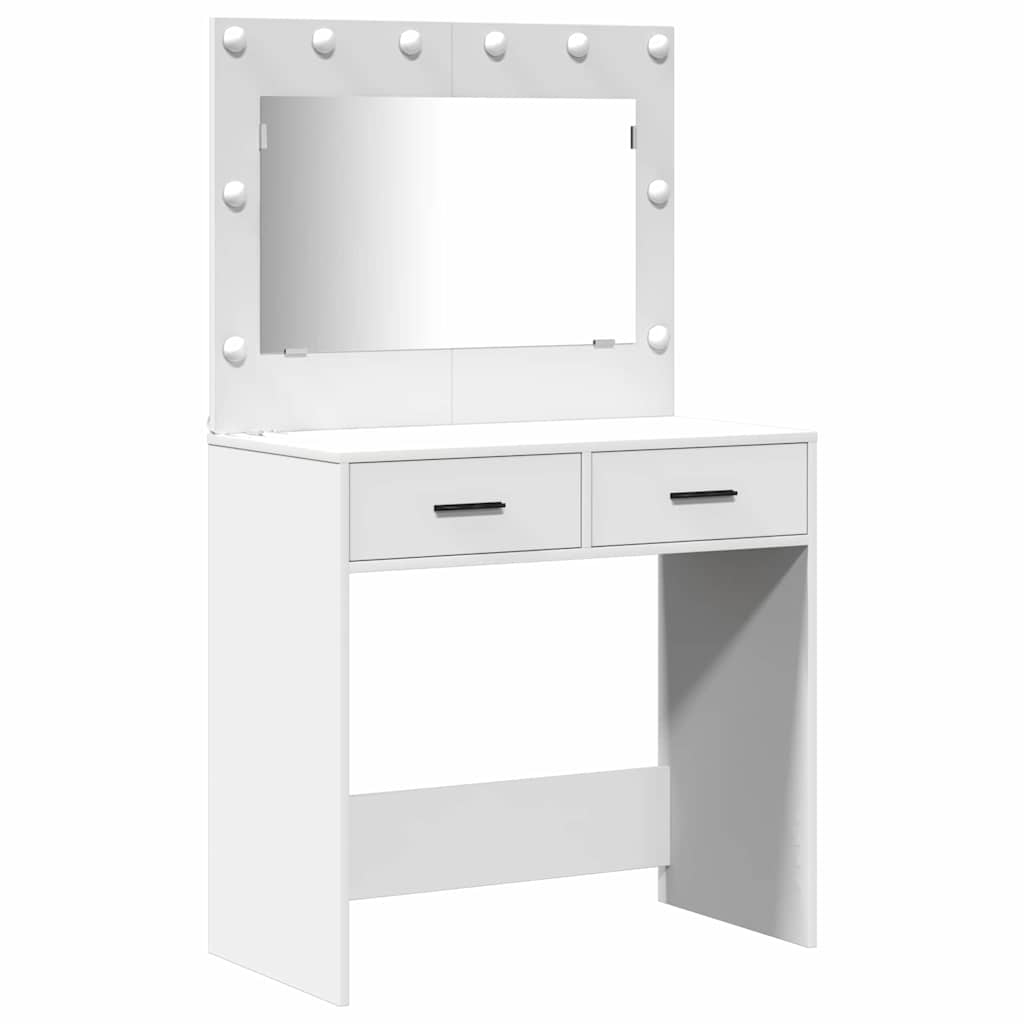 Dressing Table Set with Drawer 3 pcs White 78.5 x 41 x 135 cm
