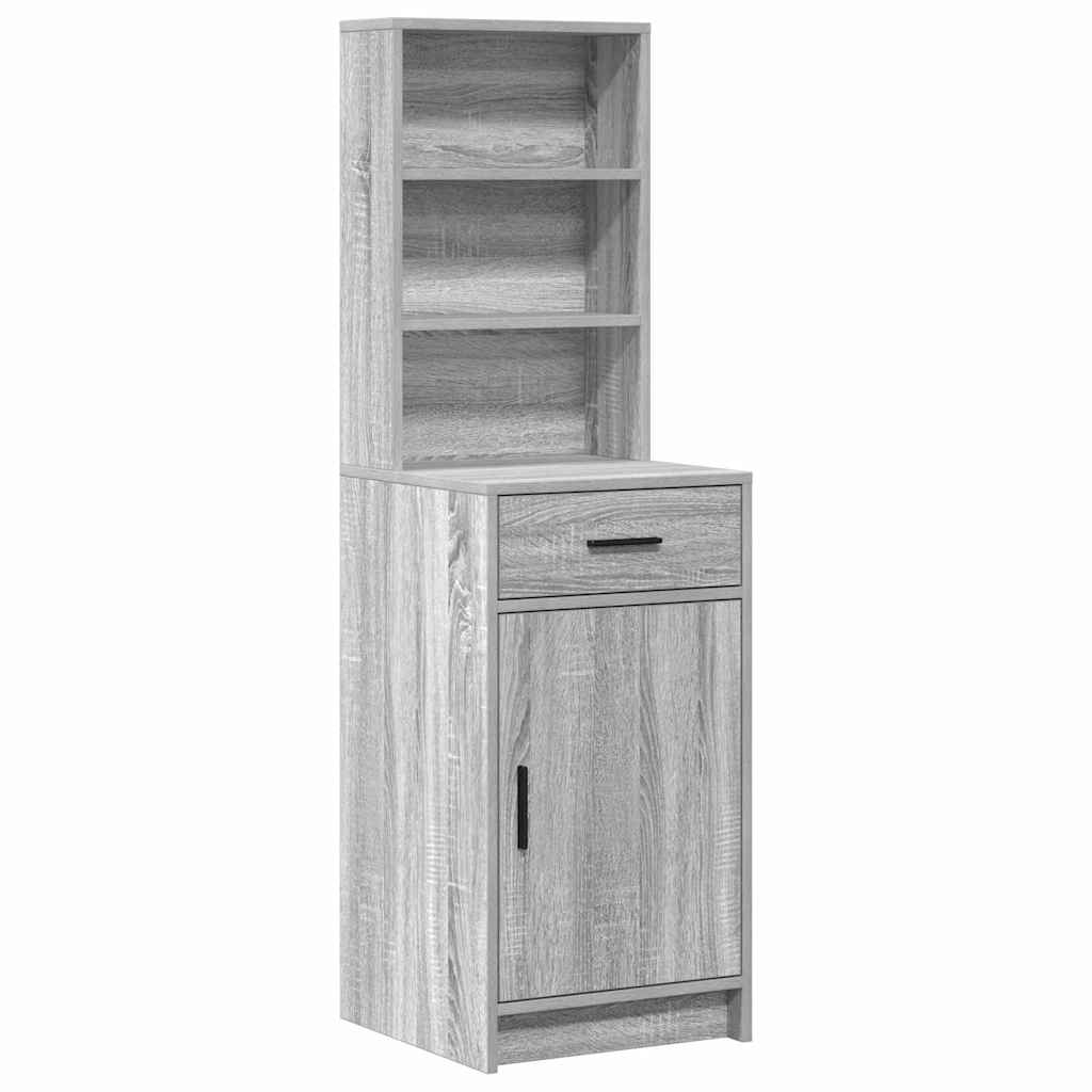 Dressing Table Set 3 pcs Grey sonoma 78.5 x 41 x 135 cm