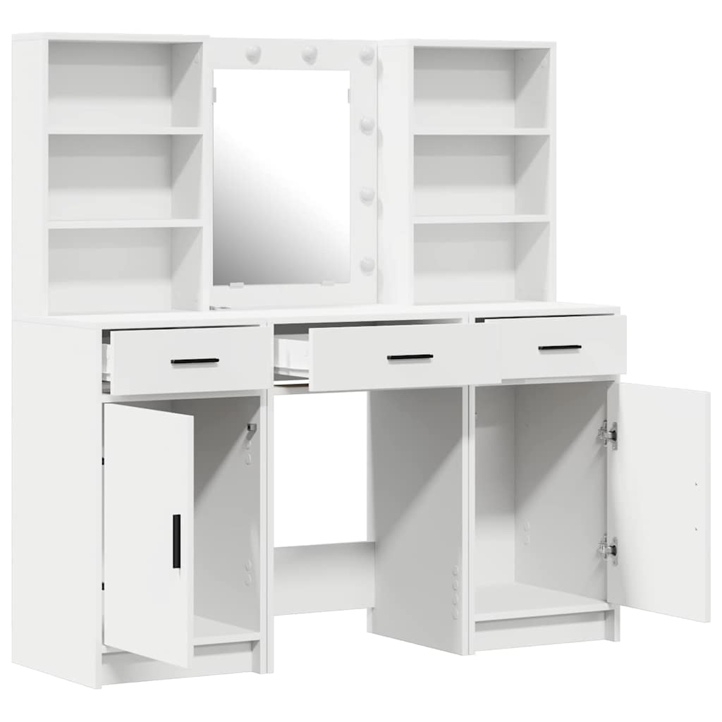 Dressing Table Set 3 pcs White 50 x 41 x 135 cm Engineered wood