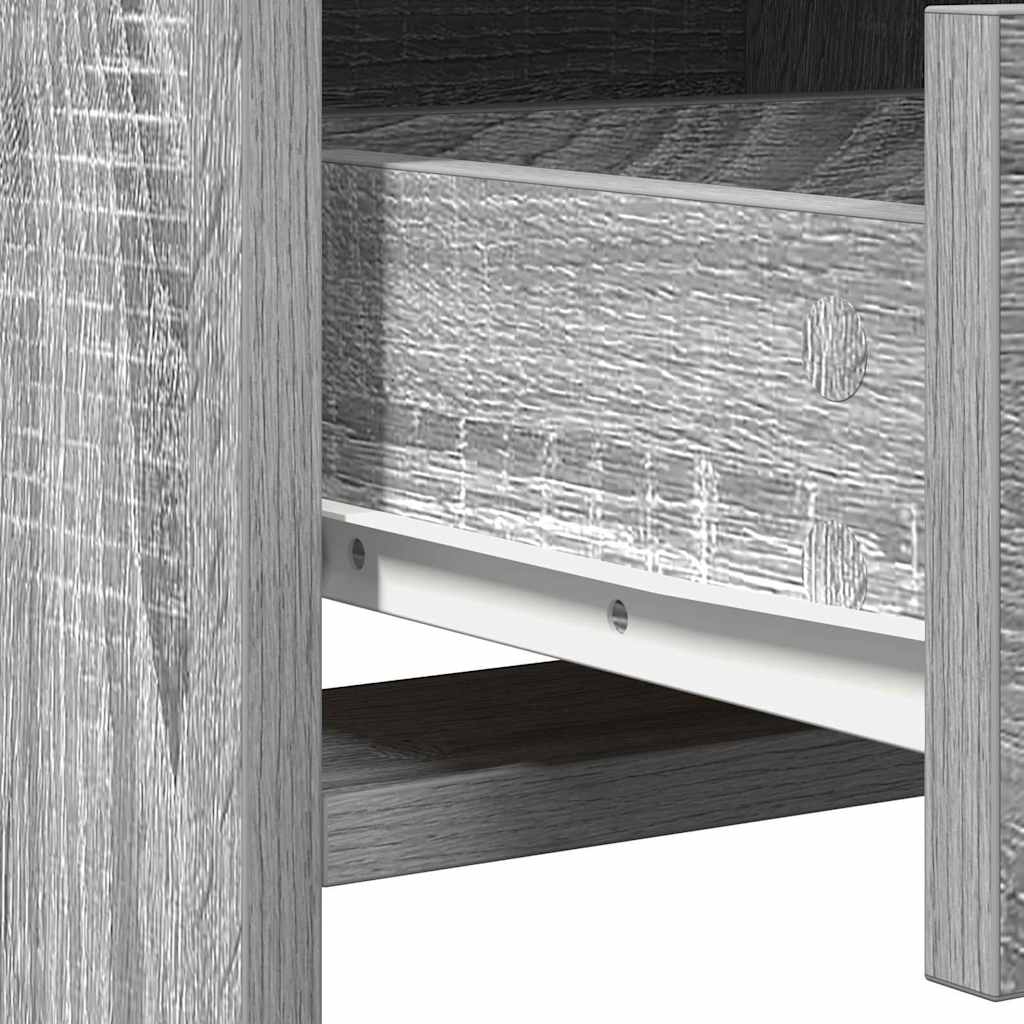 Dressing Table Set with Door 3 pcs Grey sonoma 50 x 41 x 135 cm