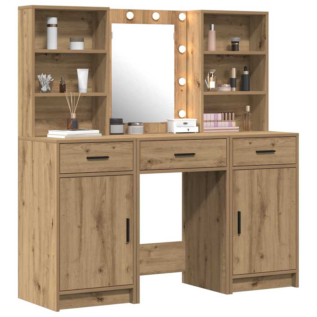 Dressing Table Set with Door 3 pcs Artisan oak 50 x 41 x 135 cm