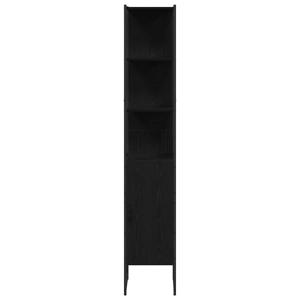 Bathroom Sink Cabinet Black Oak 60x30x60 cm Engineered Wood