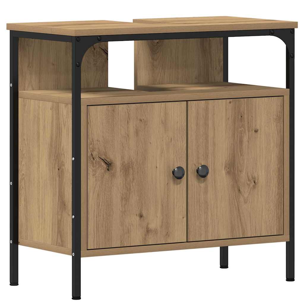 3 Piece Bathroom Furniture Set Artisan Oak Engineered Wood