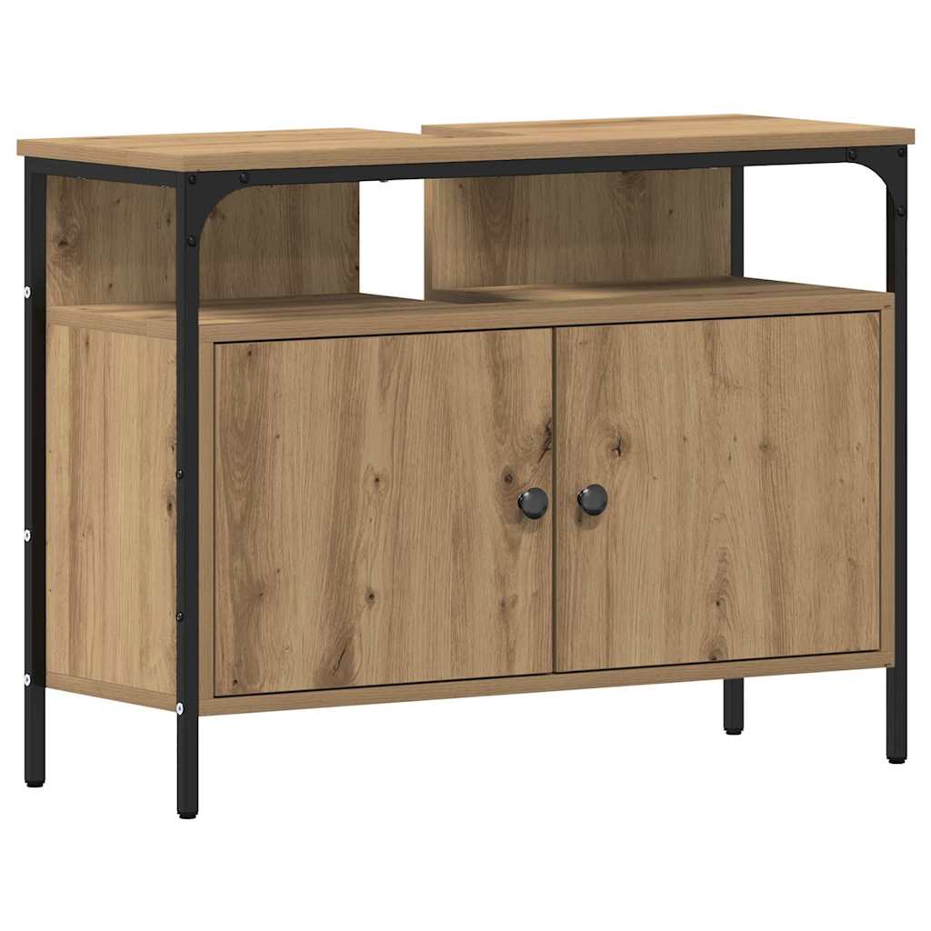 3 Piece Bathroom Furniture Set Artisan Oak Engineered Wood
