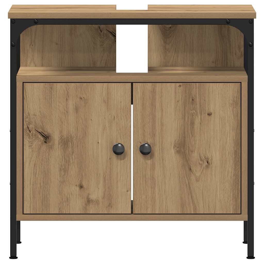 3 Piece Bathroom Furniture Set Artisan Oak Engineered Wood