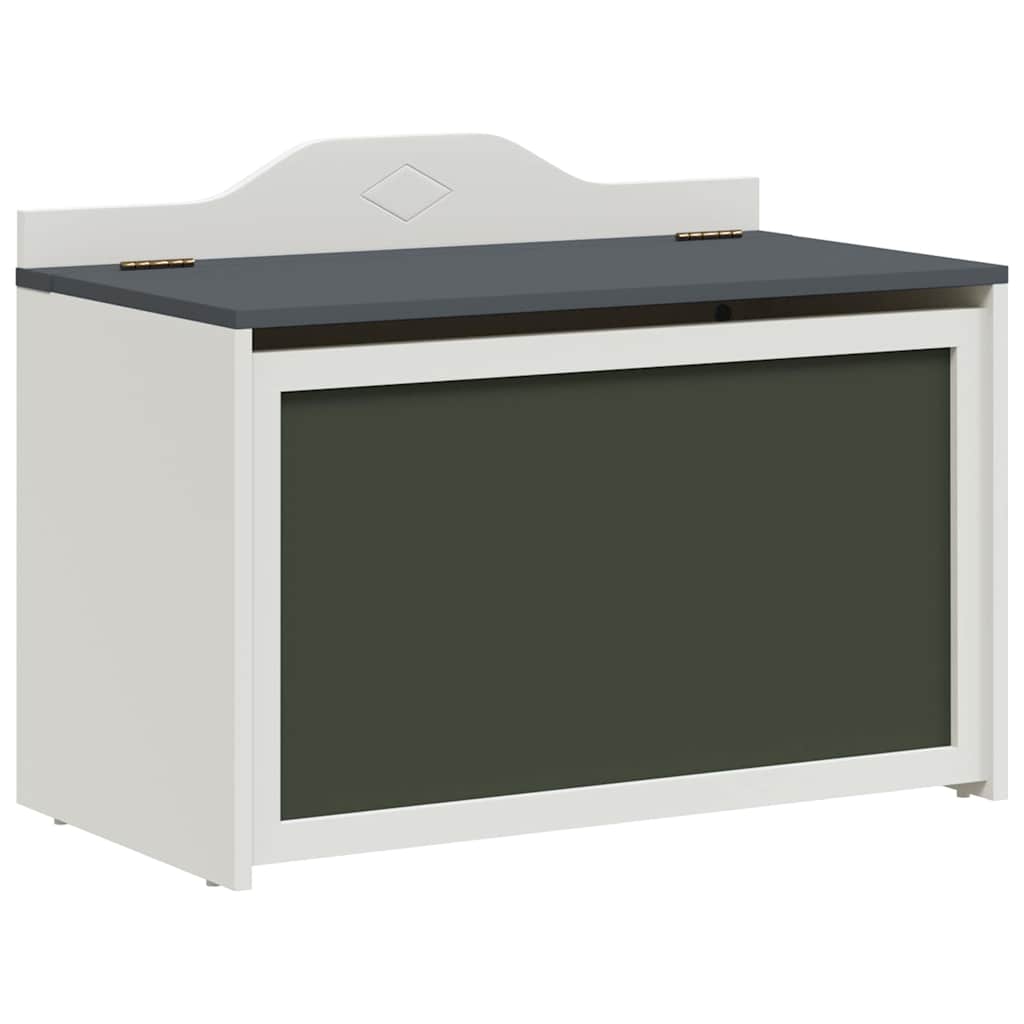 Box with Storage Grey and white 73 x 33 x 55 cm Engineered wood