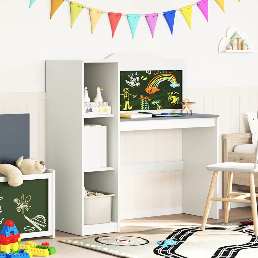 with Shelf with Storage White and grey Engineered wood