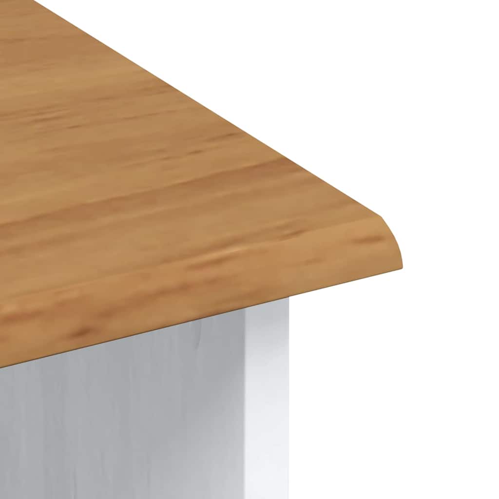 Hutch “ASKIM” White 91x40x183 cm Solid Wood Pine