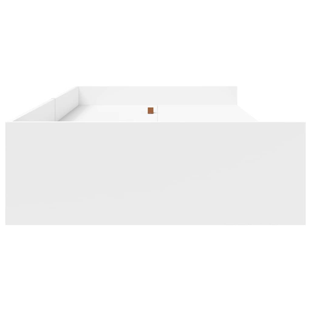 Storage Bed Frame with Headboard White 80 x 200 cm Engineered wood