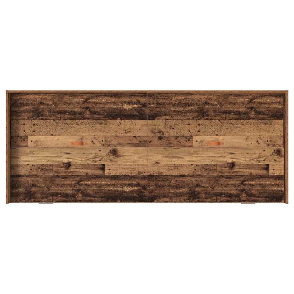 Storage Bed Frame with Headboard Old Wood 80 x 200 cm Engineered wood