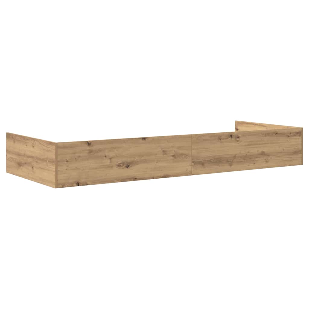 Storage Bed Frame with Drawer Artisan Oak 80 x 200 cm Engineered wood