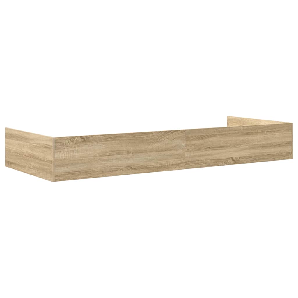 Storage Bed Frame with Drawer Sonoma Oak 75 x 190 cm Engineered wood