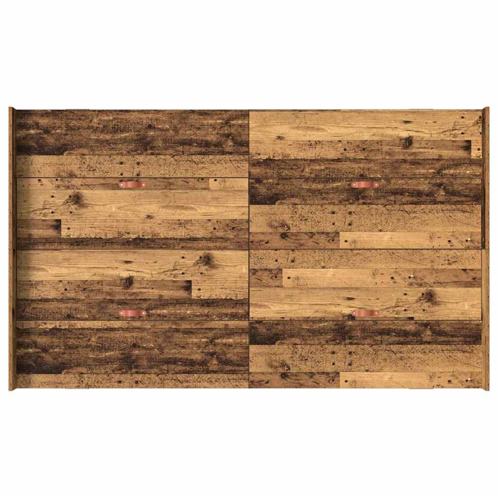 Storage Bed Frame with Drawer with Headboard with Storage Old wood 120 x 200 cm Wood