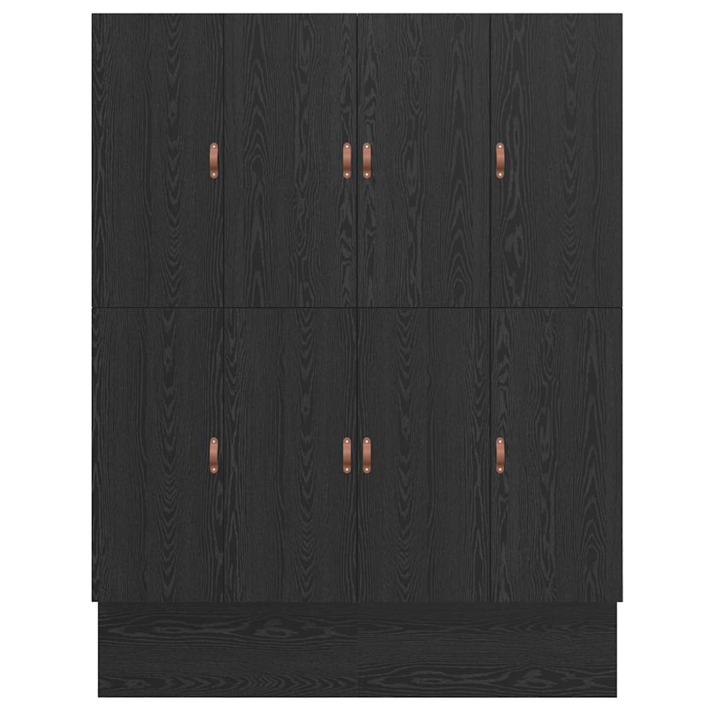 Storage Bed Frame Black Oak 200x200 cm