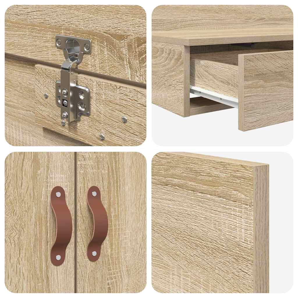 Storage Bed Frame Sonoma Oak 140x200 cm