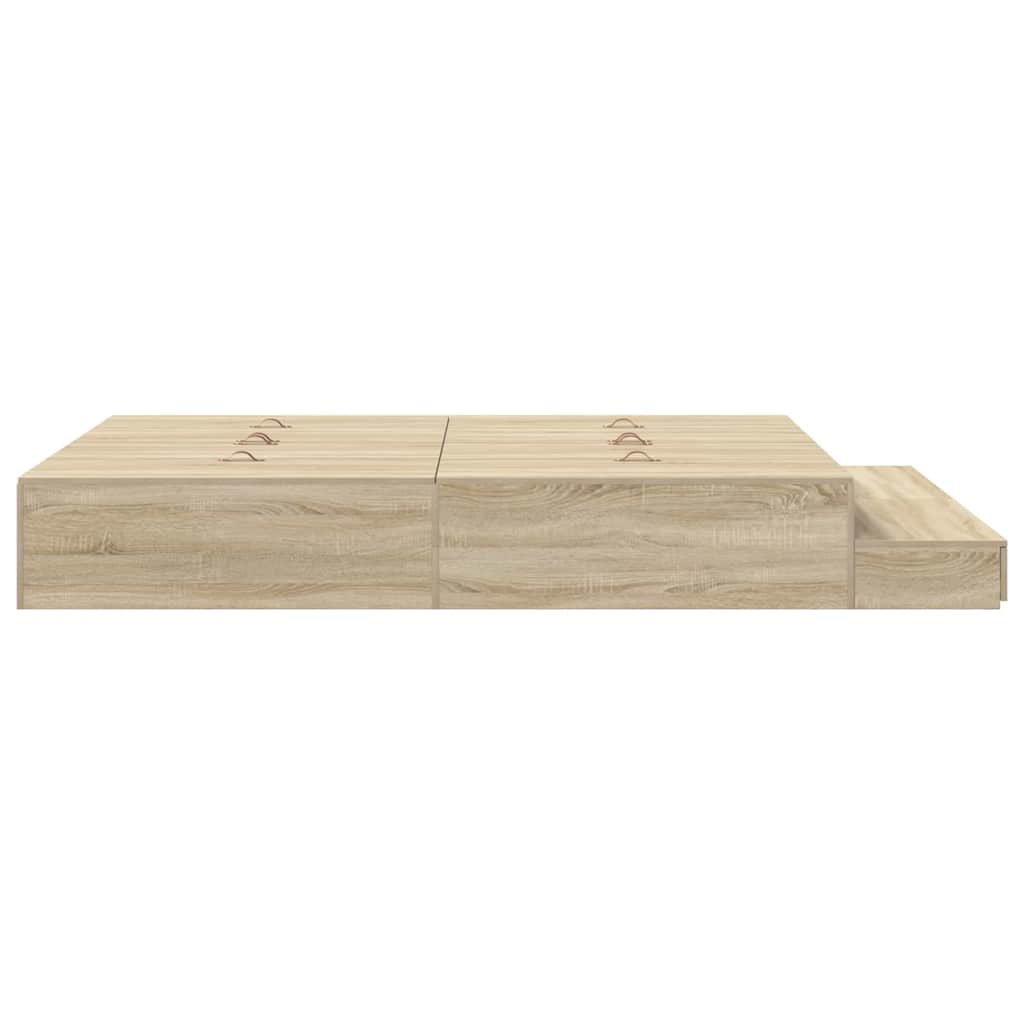 Storage Bed Frame Sonoma Oak 140x200 cm