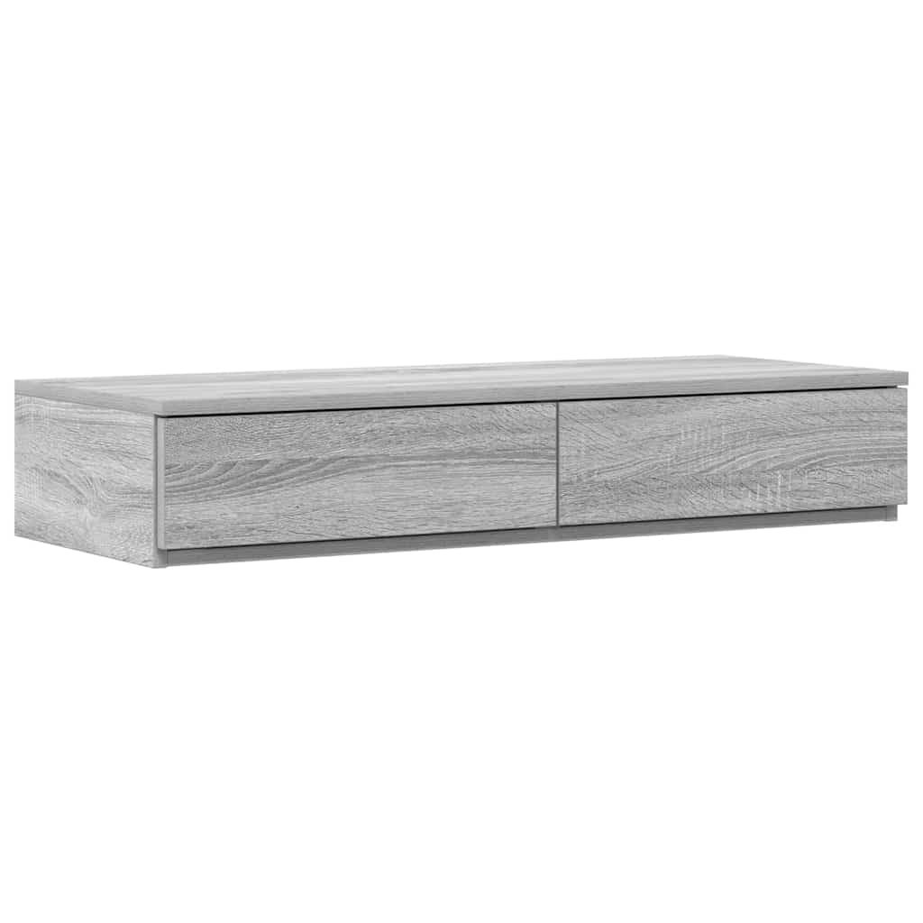 Storage Bed Frame Grey Sonoma 90x190 cm