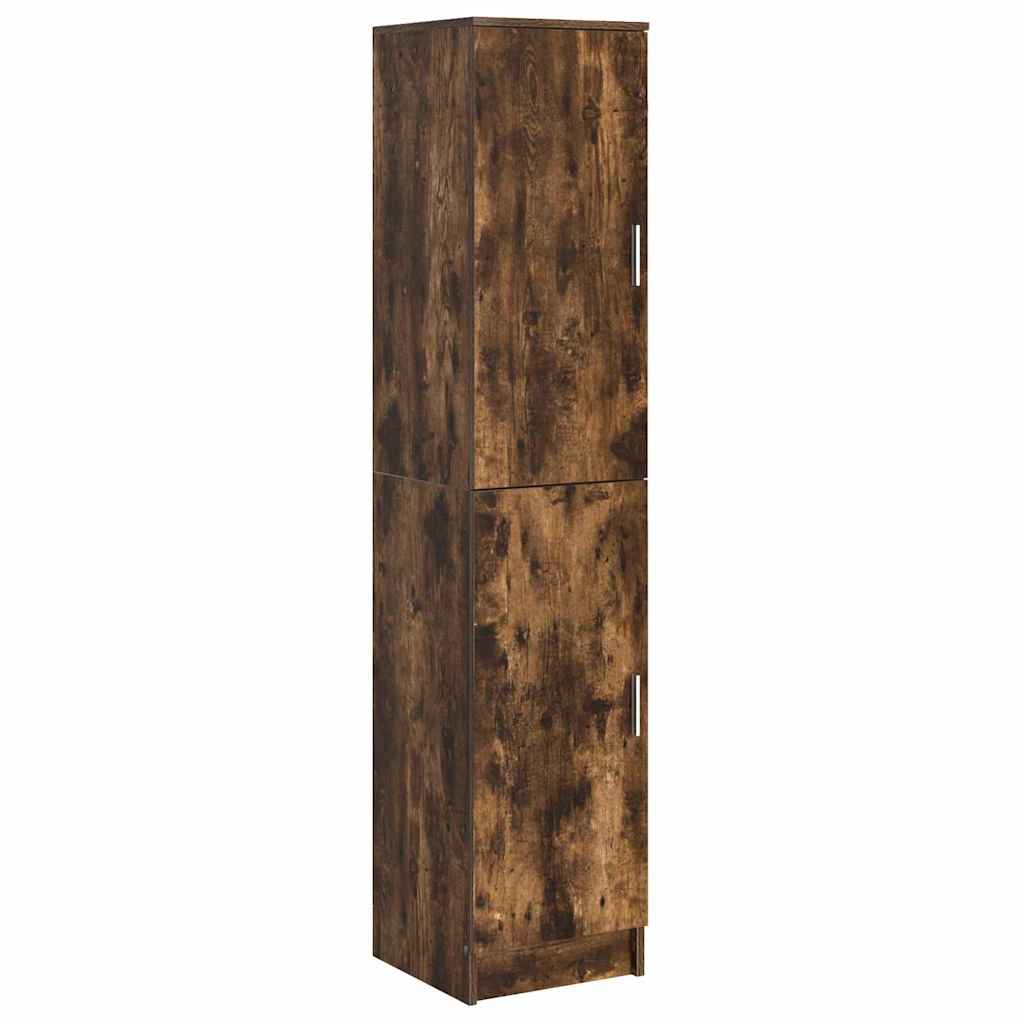 Desk with Storage Smoked Oak Engineered Wood