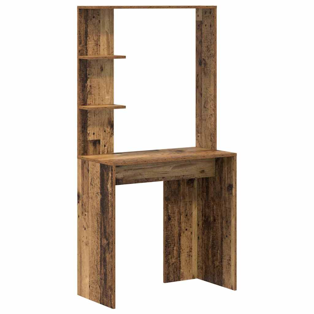 Desk with Storage Old Wood Engineered Wood