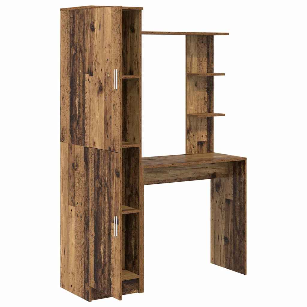 Desk with Storage Old Wood Engineered Wood