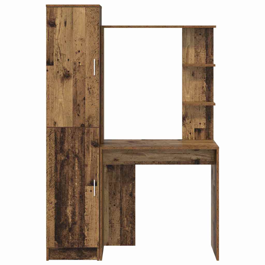 Desk with Storage Old Wood Engineered Wood