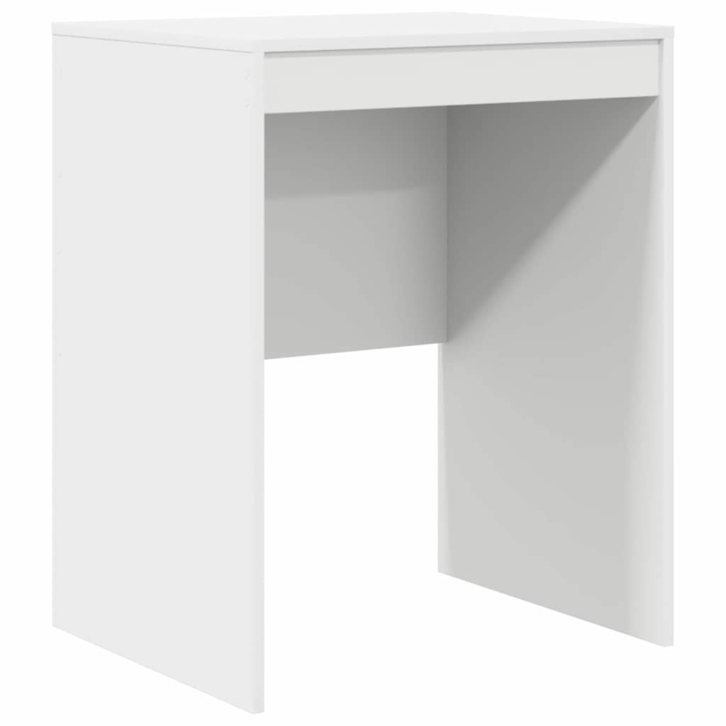Desk with Storage White Engineered Wood