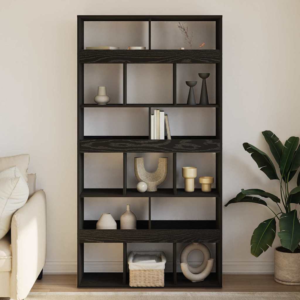 Plant Stand Black Oak Engineered Wood 100x33x187,5 cm