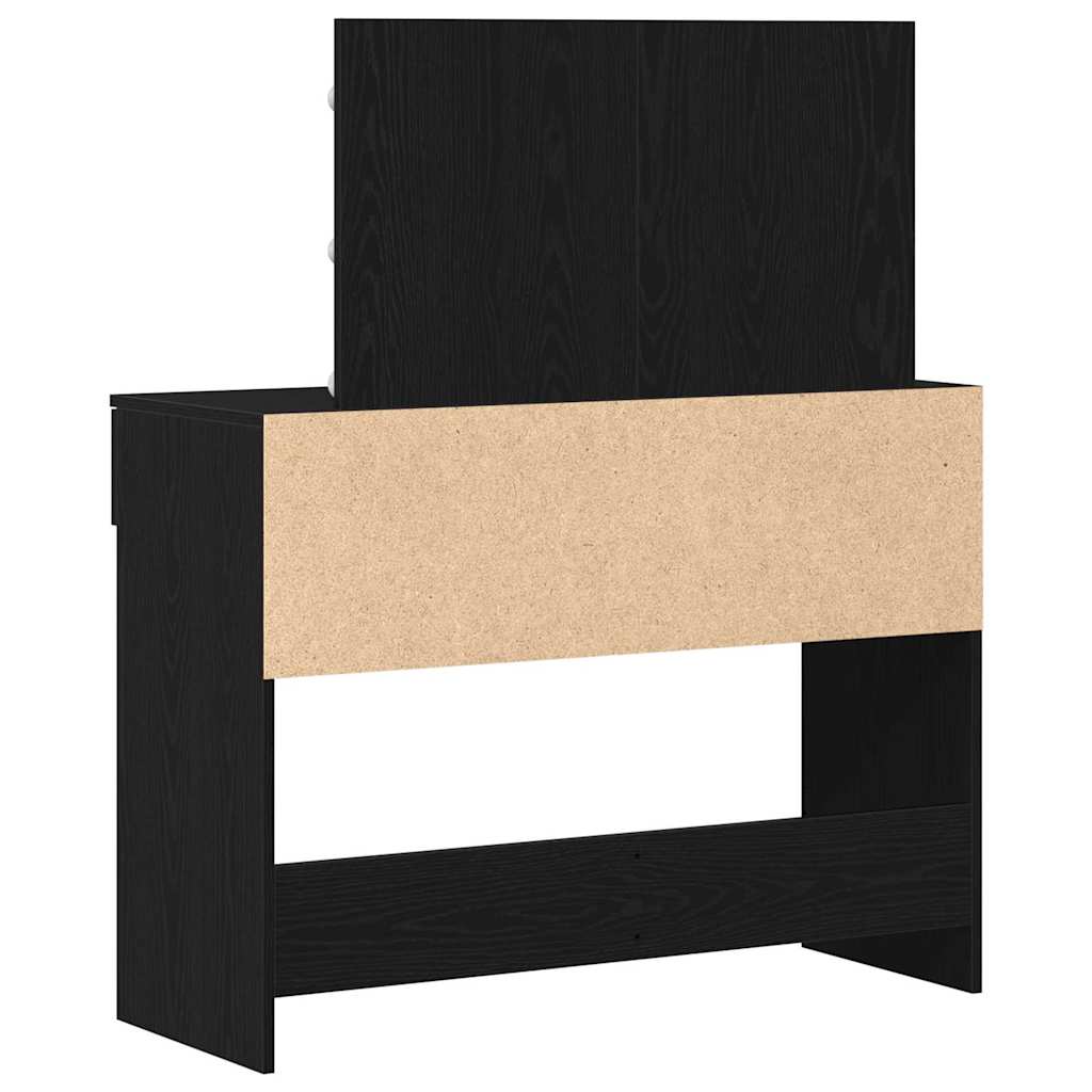 Modern Wooden Wide Dressing Table Makeup Vanity Desk With LED Mirror & Drawers