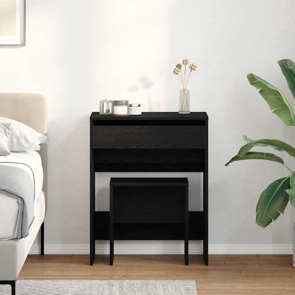 Modern Wooden Dressing Table Makeup Vanity Table With Lift Up Mirror Storage