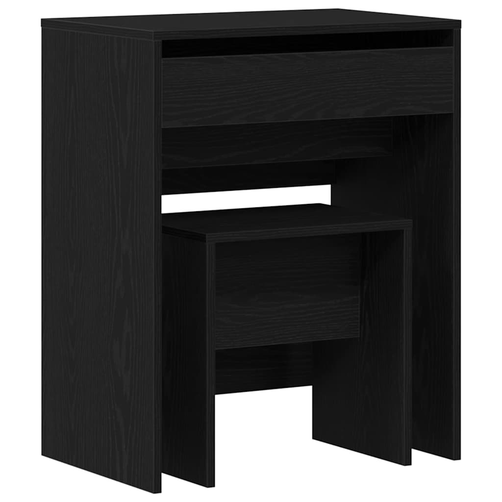 Modern Wooden Dressing Table Makeup Vanity Table With Lift Up Mirror Storage