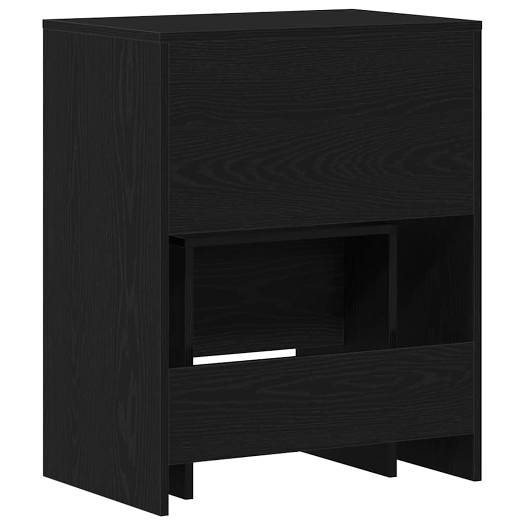 Modern Wooden Dressing Table Makeup Vanity Table With Lift Up Mirror Storage