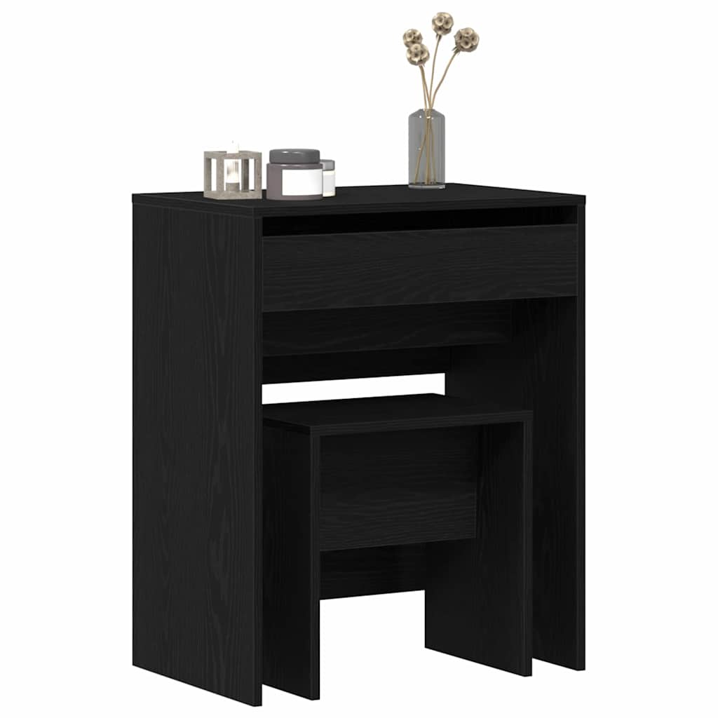 Modern Wooden Dressing Table Makeup Vanity Table With Lift Up Mirror Storage