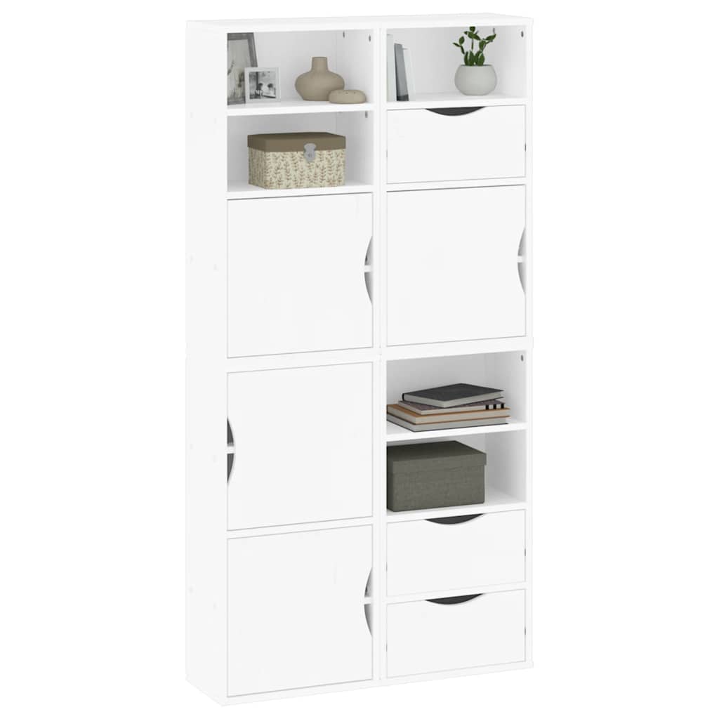 Side Cabinets 4 pcs "ODDA" White 40x24x79 cm Solid Wood Pine