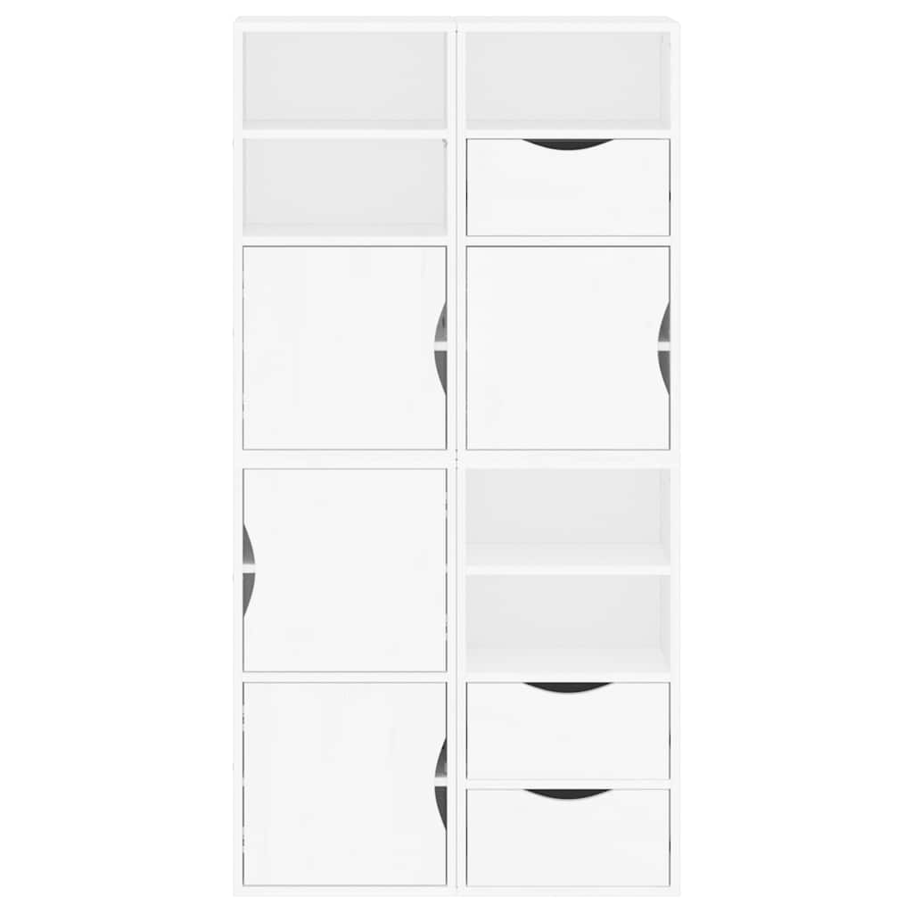 Side Cabinets 4 pcs "ODDA" White 40x24x79 cm Solid Wood Pine