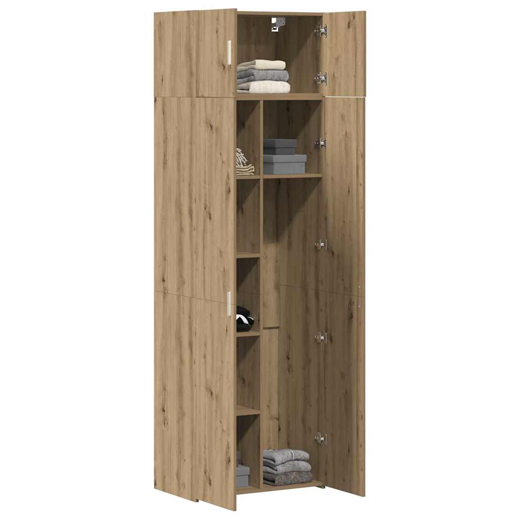 Storage Cabinet Artisan Oak 70x42.5x225 cm Engineered Wood