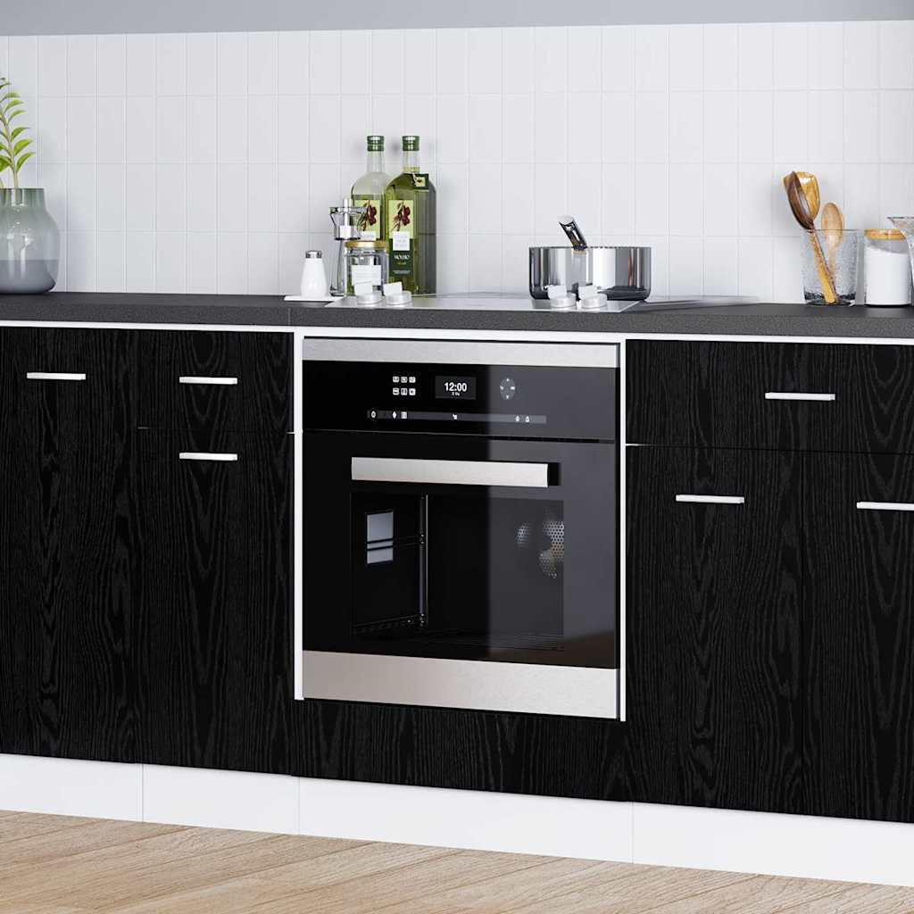 Oven cabiet Riga Black oak 60 x 46 x 81.5 cm Engineered Wood